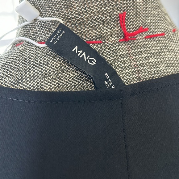 Mango Wrap Dress w/Hoop Detail, black - Picture 3 of 5